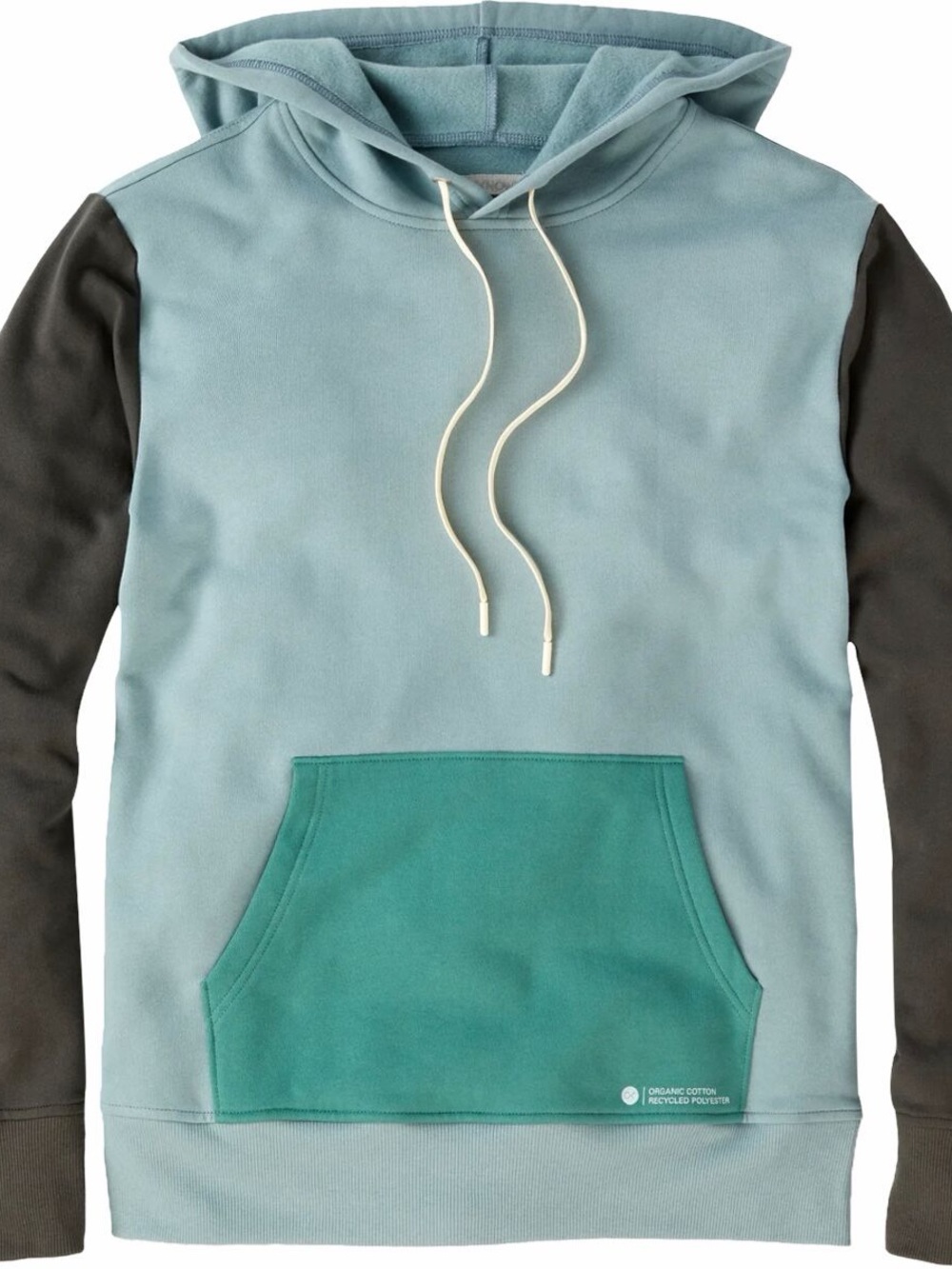 Outerknown All-Day Colorblock Hoodie XL Ash Blue organic Gorpcore sweatshirt - Picture 2 of 13